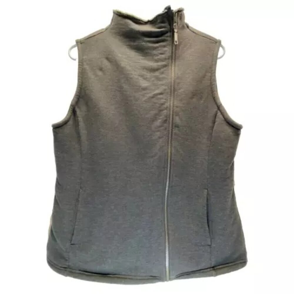 Banana Republic Charcoal Gray Sleeveless Zip Front Vest